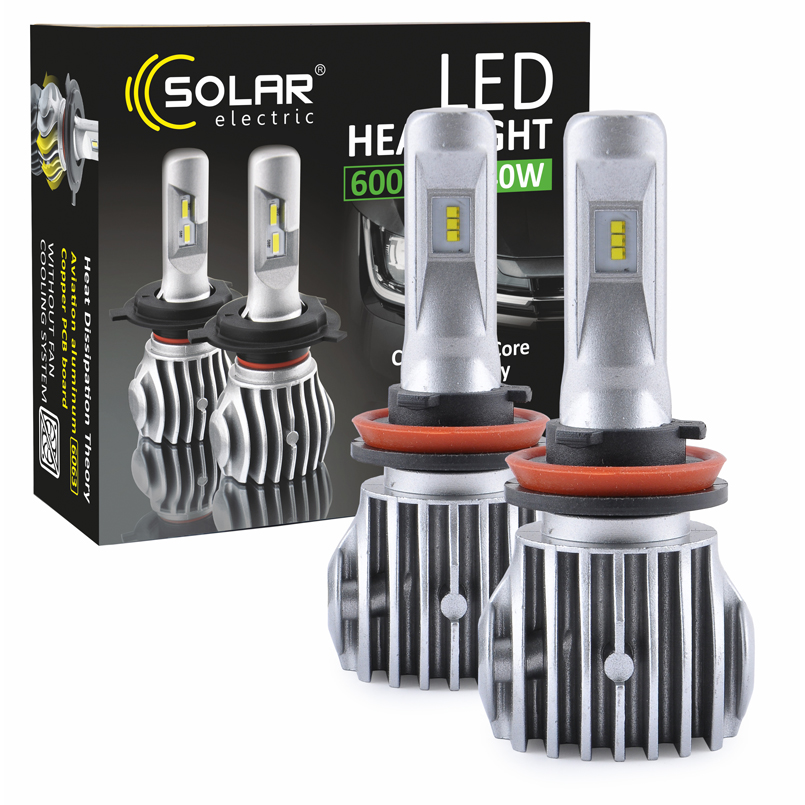 LED car lamp SOLAR H11 12/24V 6500K 6000Lm 50W Cree Chip image