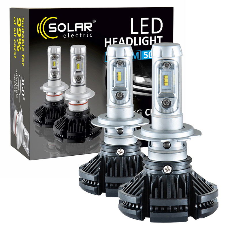 LED car lamp SOLAR H7 12/24V 6000Lm 50W ZES image
