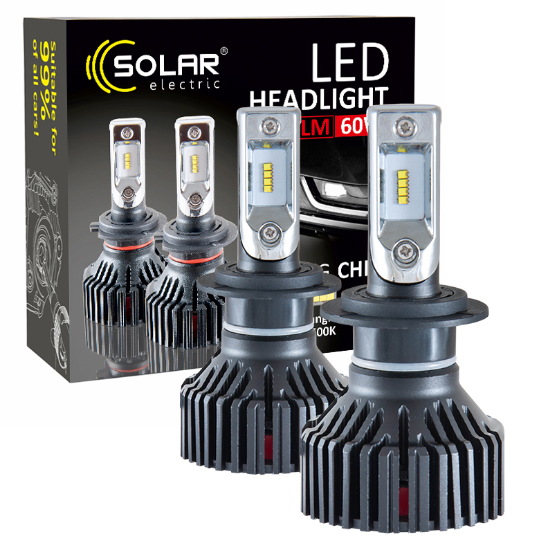 LED car lamp SOLAR H7 12/24V 6000K 8000Lm 60W ZES image