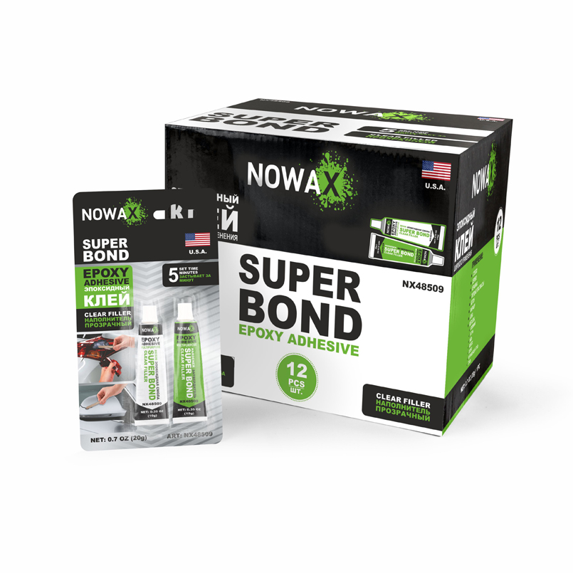 Nowax SUPER BOND two-component epoxy glue, clear, 20g image