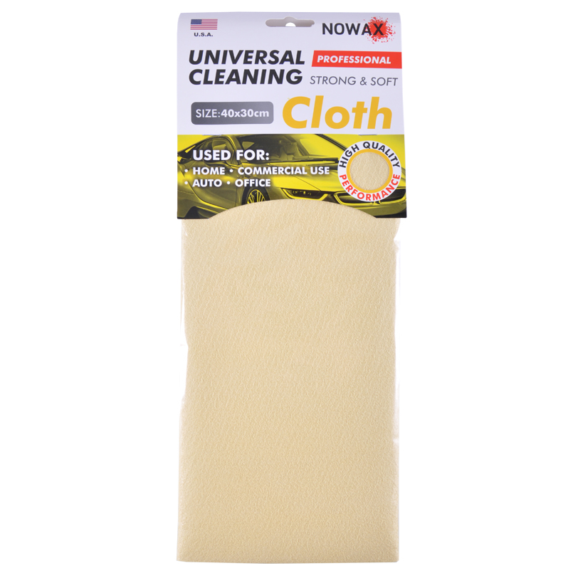 Professional cloth for cars NOWAX "Artificial suede" NX65432, 40x30 cm, yellow image