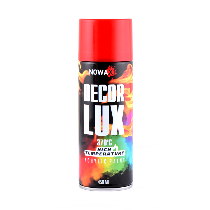High-temperature paint NOWAX DecorLux 370°, 450 ml, red, (FLAME RED/RAL3000) image