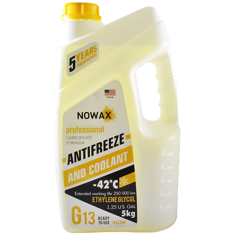 Antifreeze NOWAX YELLOW G13, yellow 5kg image