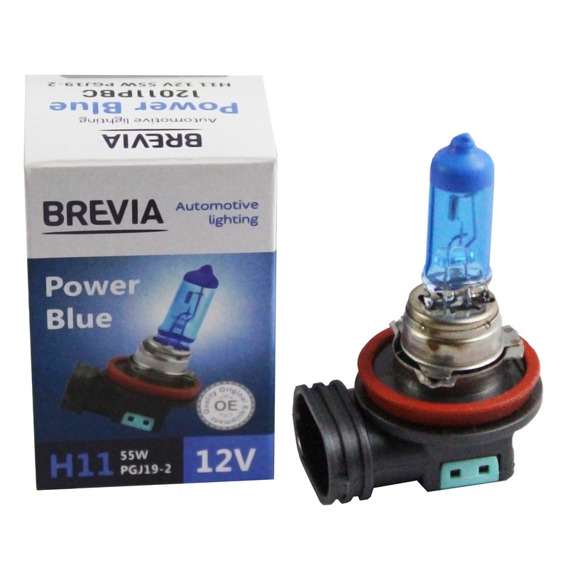 Галогенова лампа Brevia H11 12V 55W PGJ19-2 Power Blue 4200K CP image
