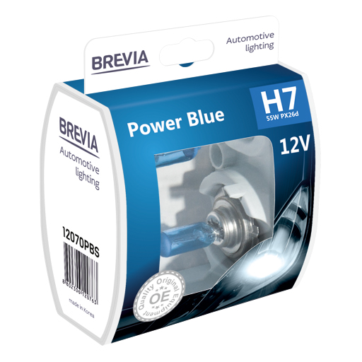 Halogen light Brevia H7 12V 55W PX26d Power Blue S2 image