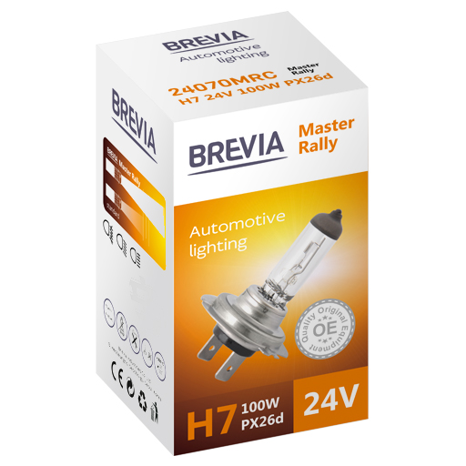 Галогеновая лампа Brevia H7 24V 100W PX26d Master Rally CP image