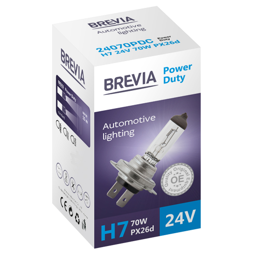 Галогеновая лампа Brevia H7 24V 70W PX26d Power Duty CP image
