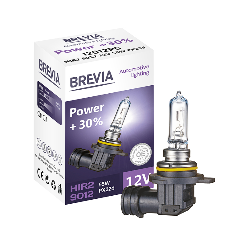 Галогенова лампа Brevia HIR2 9012 12V 55W PX22d Power +30% CP image