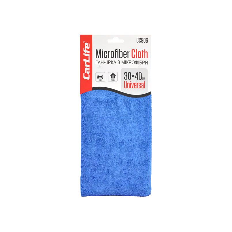 Microfiber clothe CarLife CC906, 30x40 cm, blue image
