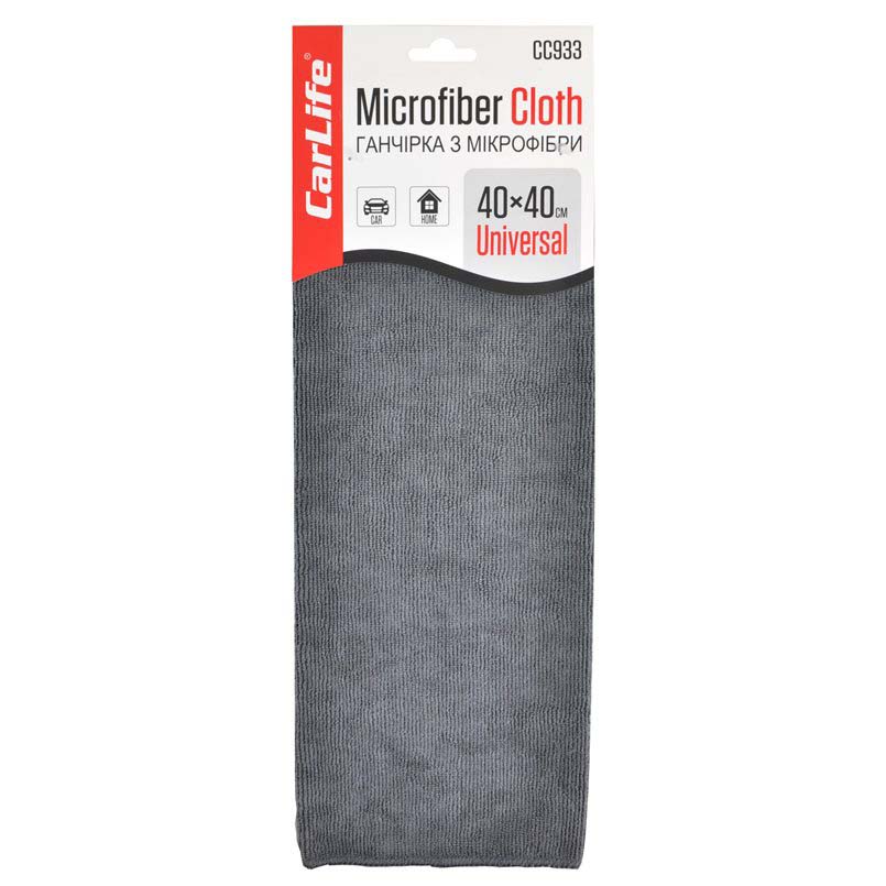 Microfiber clothe CarLife CC923, 40x40 cm, gray image