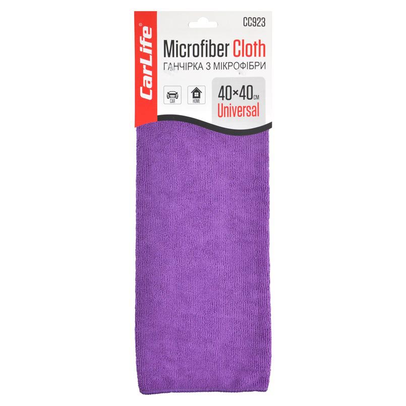 Microfiber clothe CarLife CC933, 40x40 cm, purple image