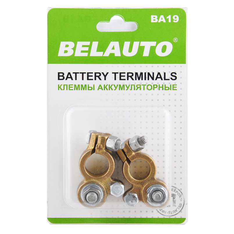 Battery terminals BELAUTO BA19, adapter M-10, brass image