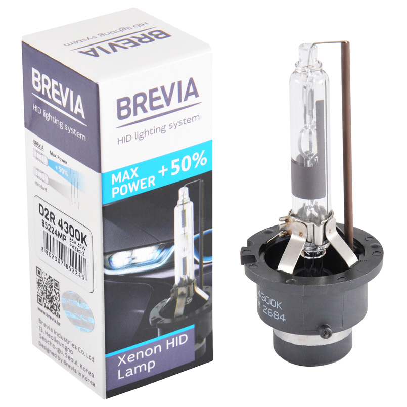 Ксенонова лампа Brevia D2R +50%, 4300K, 85V, 35W PK32d-3, 1шт image
