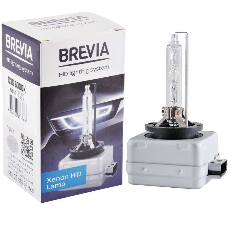 Ксенонова лампа Brevia D3S 6000K, 42V, 35W PK32d-3, 1шт image