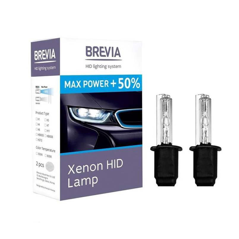 Ксенонова лампа Brevia H3 +50%, 4300K, 85V, 35W PK22s KET, 2шт image