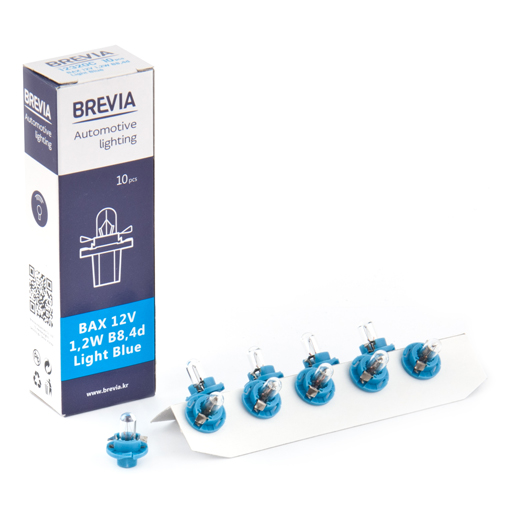 Лампа розжарювання Brevia BAX 12V 1.2W B8.4d Light Blue CP image