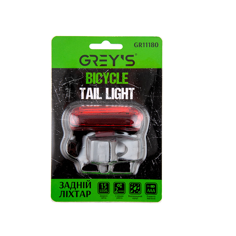 Bicycle tail light Grey's GR11180 15хLEDs image