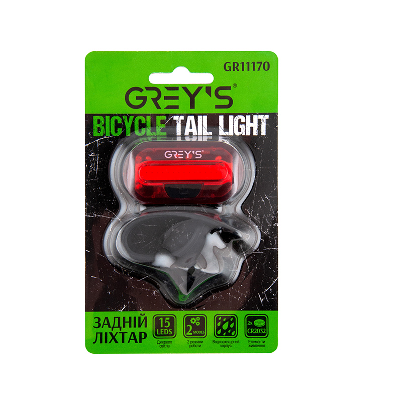 Ліхтарик на велосипед задній Grey's GR11170 15хLED image