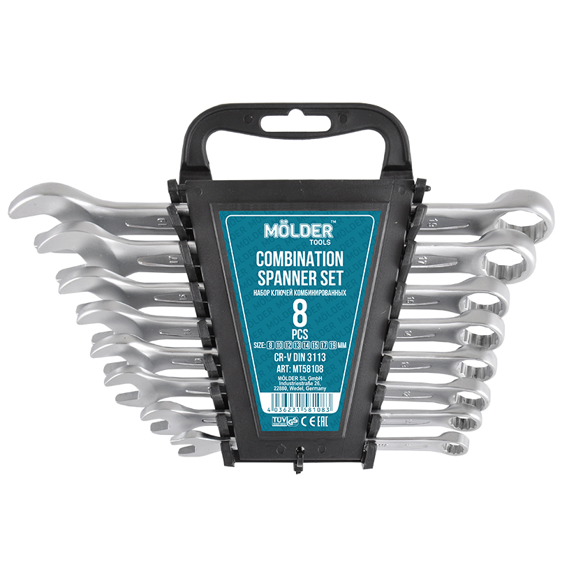 Set of wrenches Molder MT58108 CR-V, 8-19mm, 8 pcs image