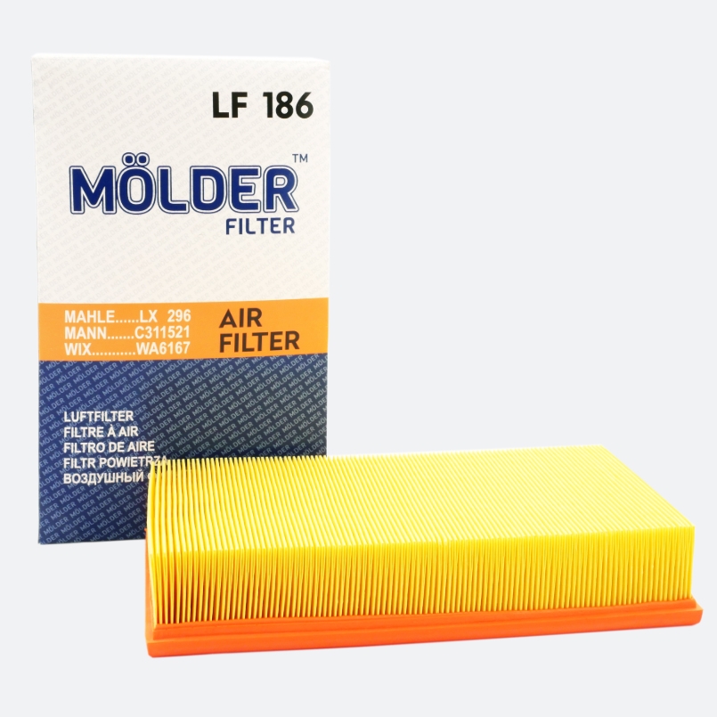 Air filter Molder Filter LF 186 (WA6167, LX296, C311521) image