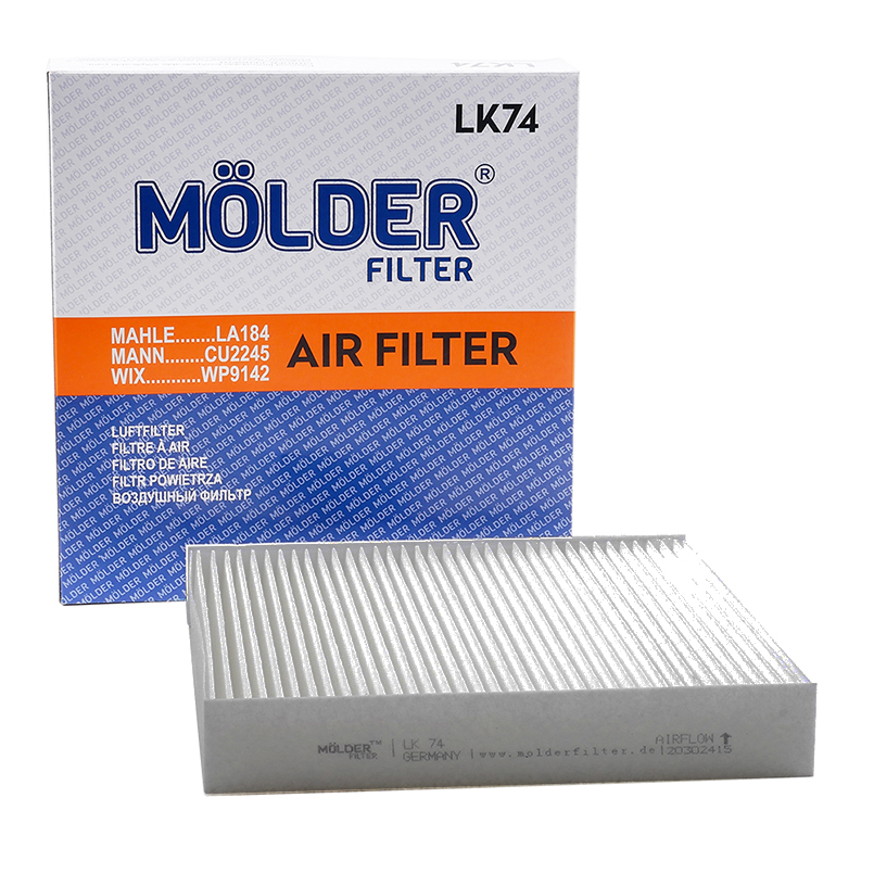 Фільтр повітряний Molder LK74 (WP9142, LA184, CU2245, K1127) image