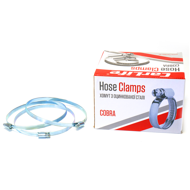 Hose clamps CarLife 120-140/W1, 9х0,67 mm, 25 pcs. image