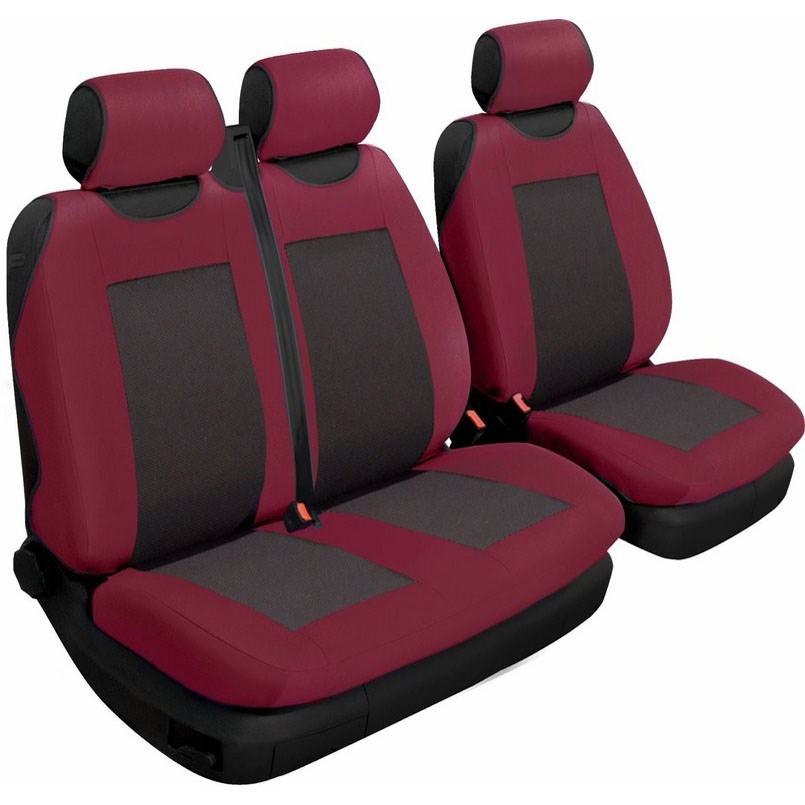 Universal Beltex Comfort seat covers, 2 + 1 set, garnet color image