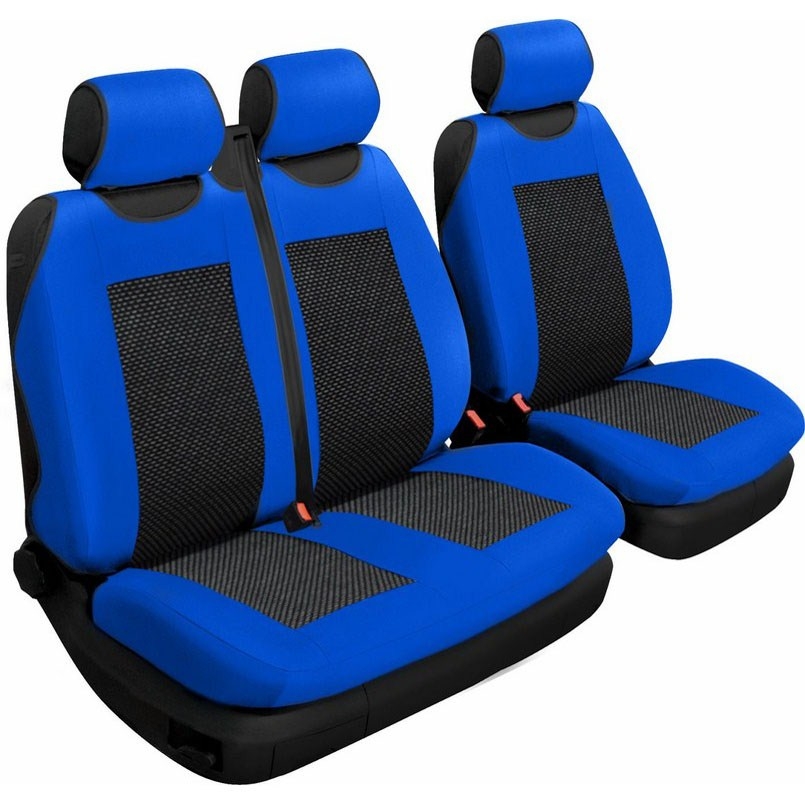Universal Beltex Comfort seat covers, set of 2 + 1 piece, blue image