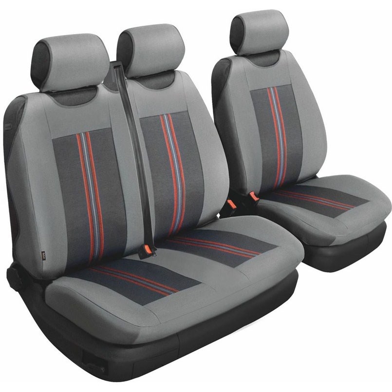 Universal Beltex Comfort seat covers, 2 + 1 pieces, gray image