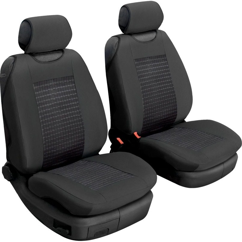 Universal Beltex Comfort seat covers, set of 2, with headrest covers, black image