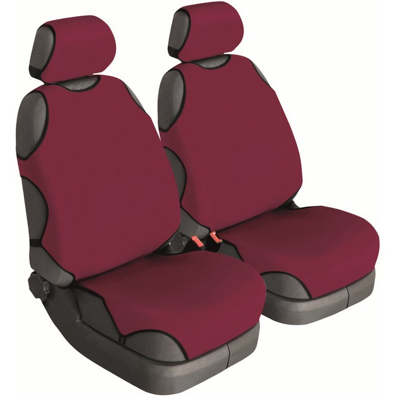 Universal apron-style seat covers for the front seats, Beltex Delux, 2 pieces, garnet color image
