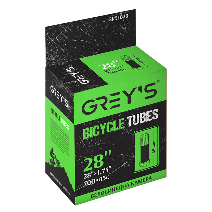 Камера для велосипеда Grey's 28"x1,75 AV 48мм image