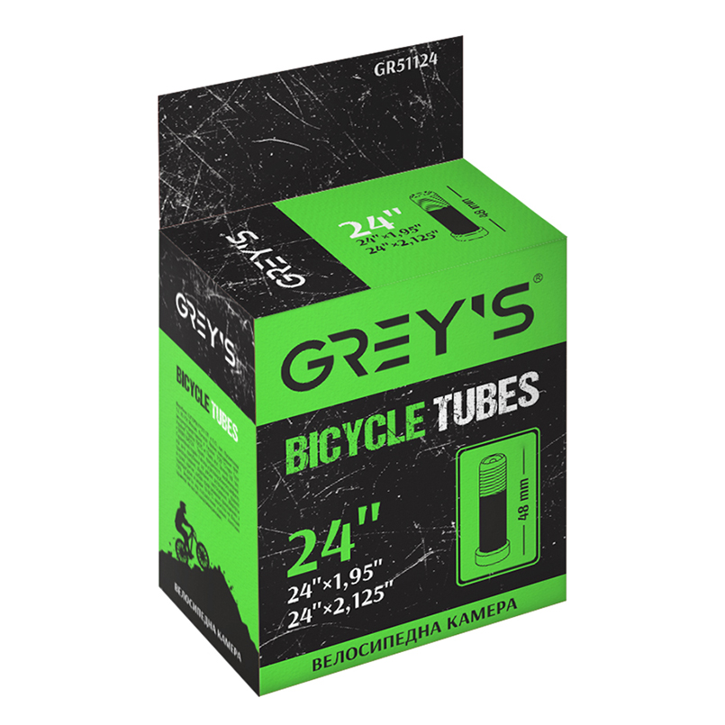 Камера для велосипеда Grey's 24"x1,95/2,125 AV 48мм image