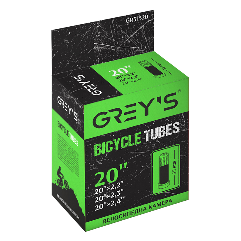 Камера для велосипеда Grey's 20"x2,2/2,4 AV 35мм image