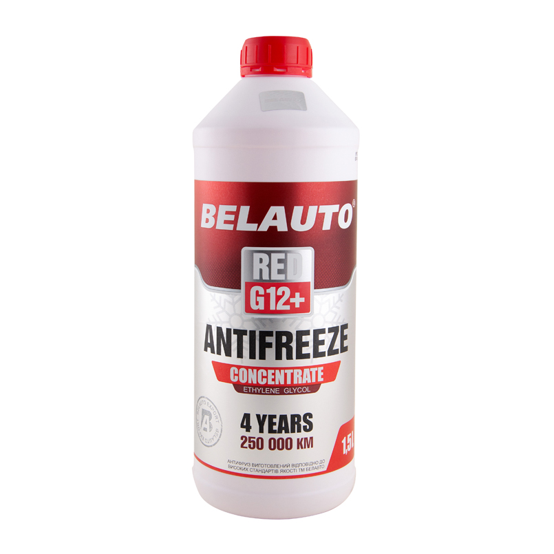 Antifreeze BELAUTO RED G12+ concentrate, red 1.5L image