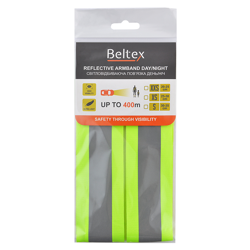 Light-reflecting bandage Day/night for children Beltex XXS 20-25cm yellow image