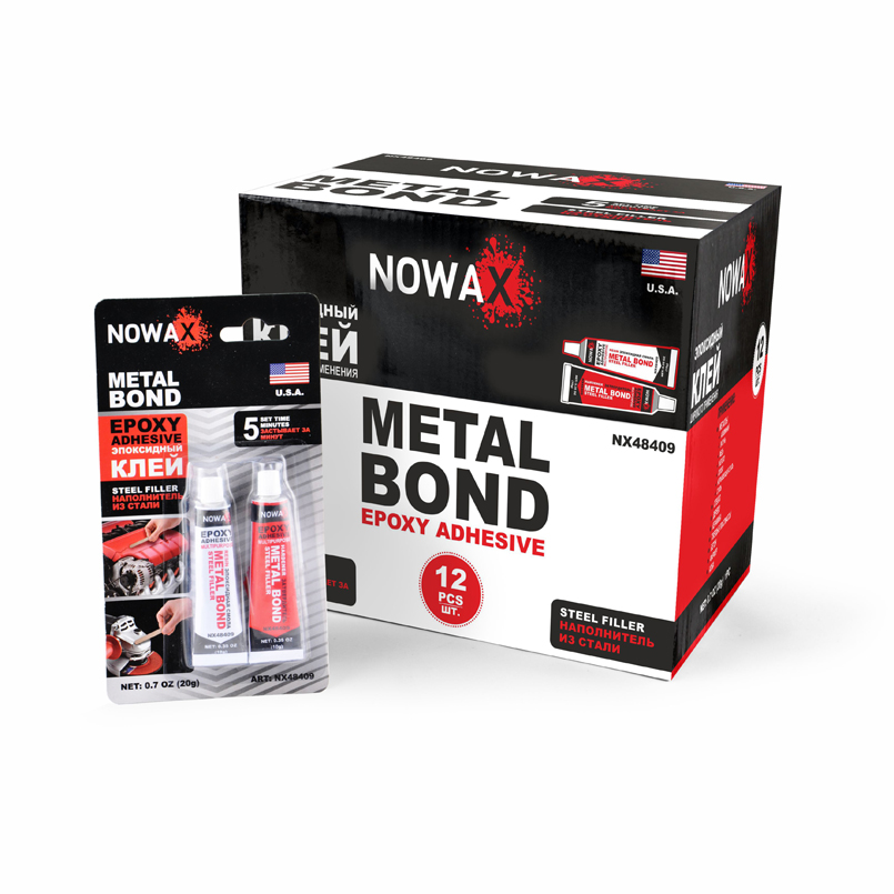 Nowax METAL BOND two-component epoxy glue, gray, 20g image