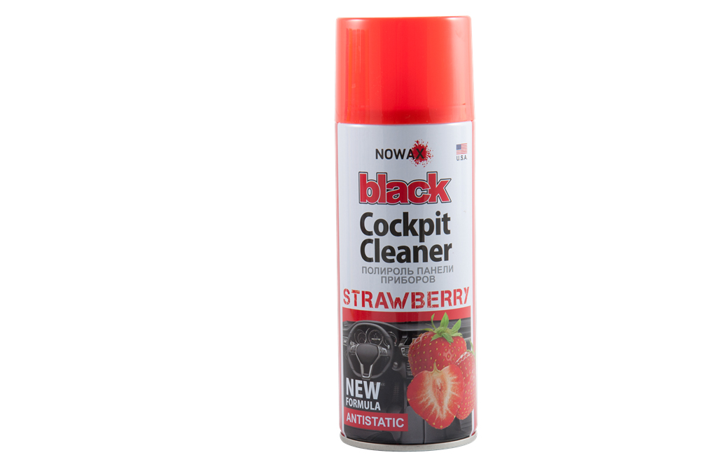 Полироль для панели приборов NOWAX Black Spray Strawberry, 450мл image