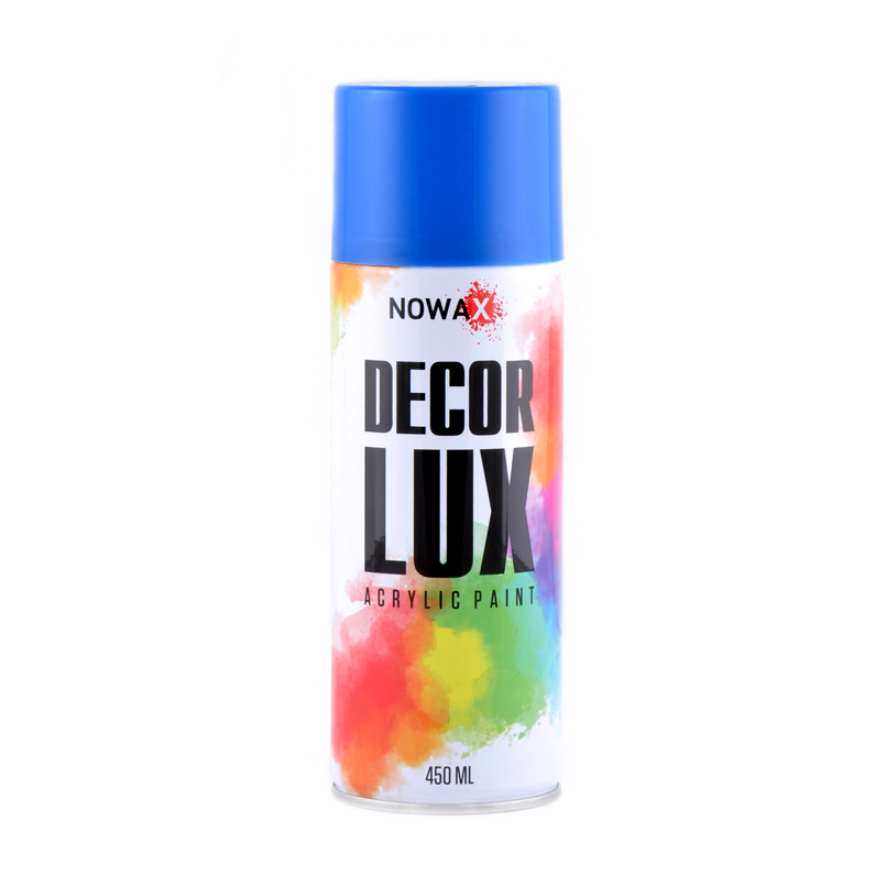 Acrylic spray paint NOWAX DecorLux, 450 ml, blue, (SKY BLUE/RAL5015) image