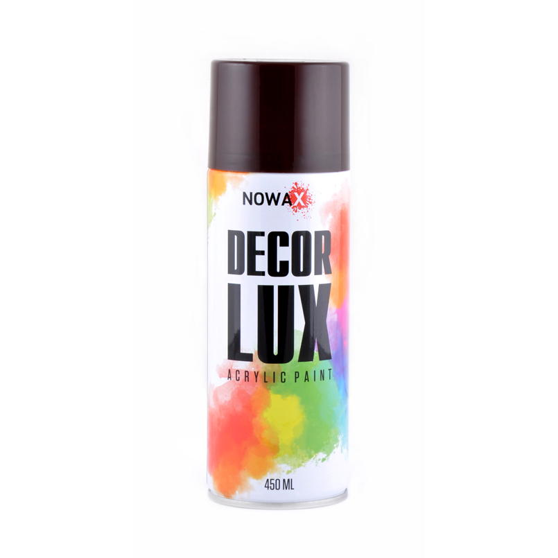Acrylic spray paint NOWAX DecorLux, 450 ml, brown, (BROWN/RAL+3007) image