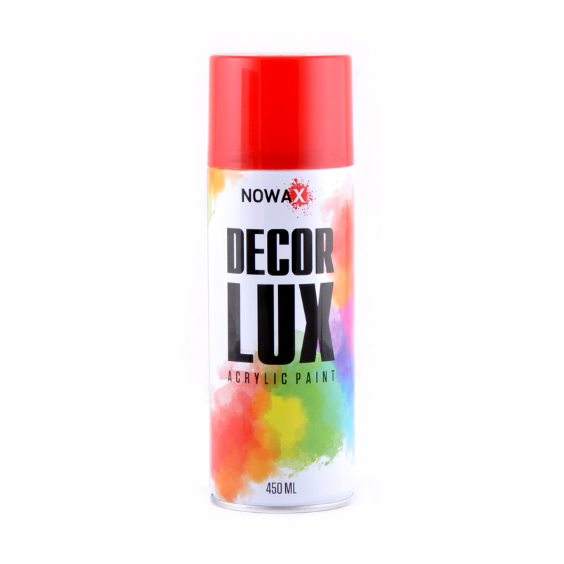 Акриловая спрей-краска NOWAX DecorLux, 450 мл, рубиново-красный, (RUBY RED/RAL3003) image