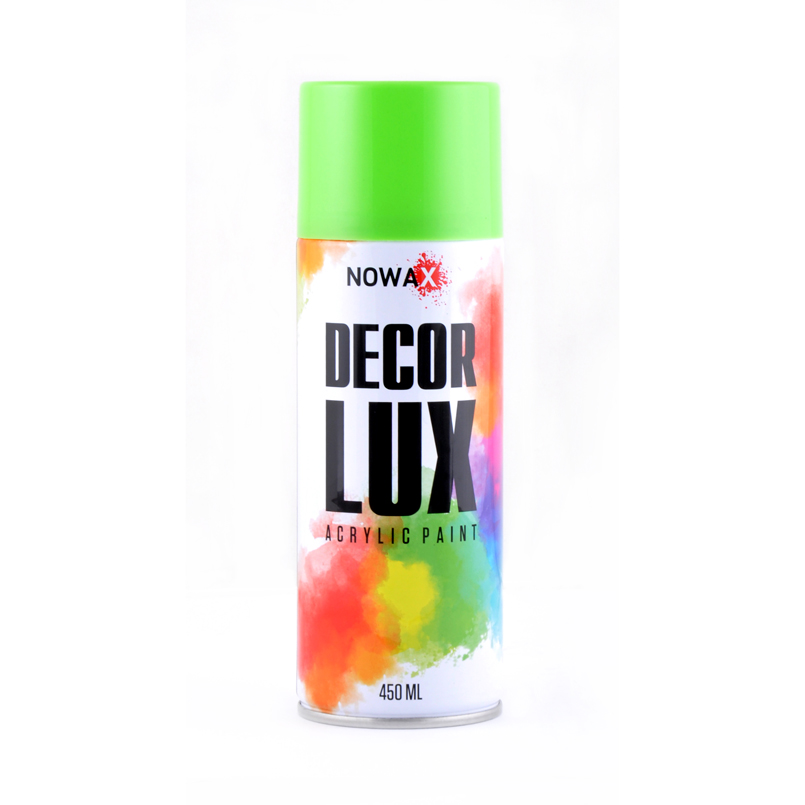 Acrylic spray paint NOWAX DecorLux, 450 ml, light green (LIGHT Green/RAL6018) image
