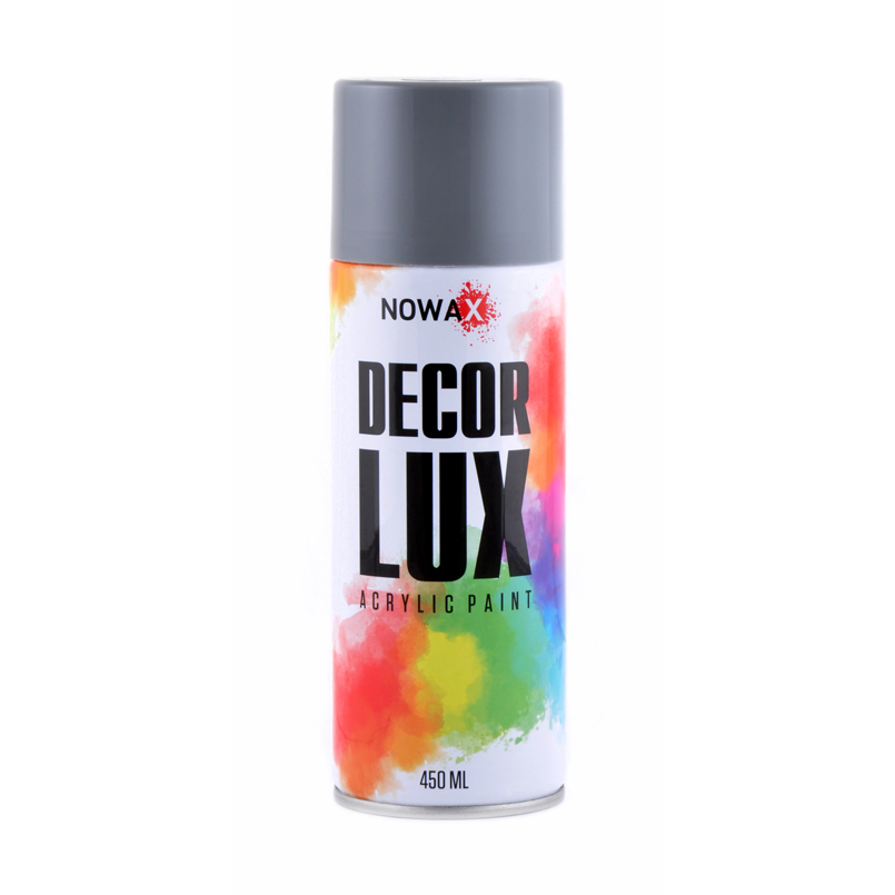 Акриловая спрей-краска NOWAX DecorLux, 450 мл, темно-серый, (DEEP GREY/RAL7031) image