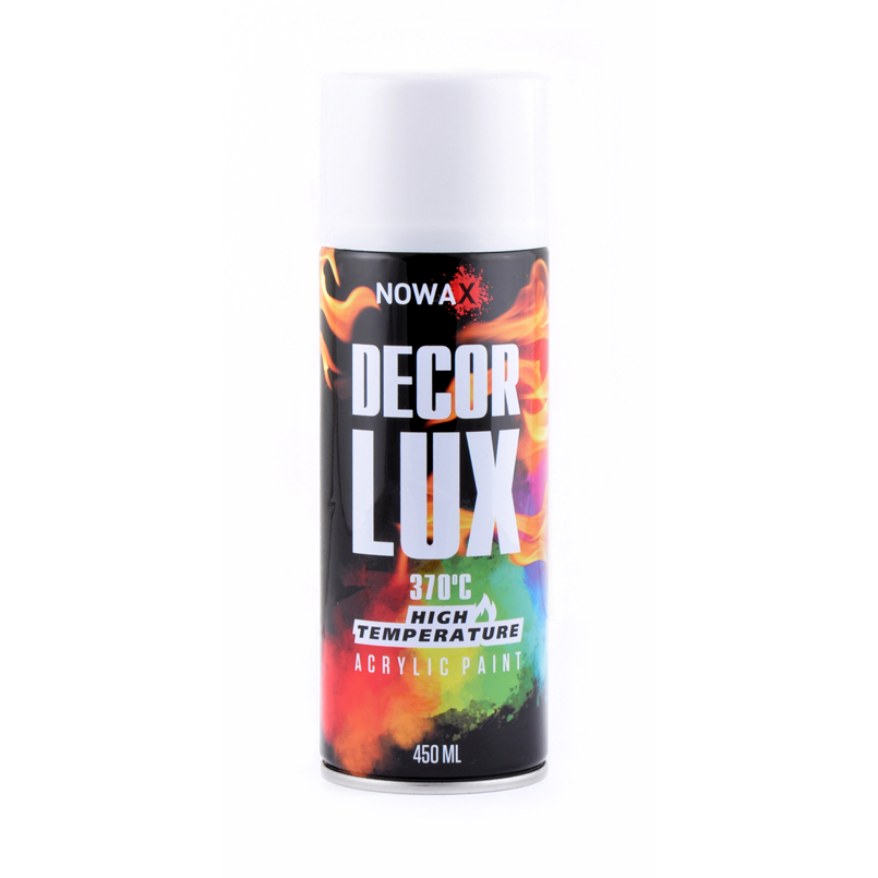 High-temperature paint NOWAX DecorLux 370°, 450 ml, white, (WHITE/RAL9010) image