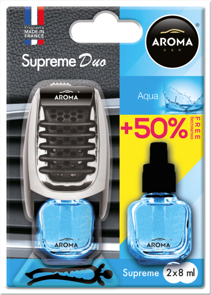 Ароматизатор Aroma Car Supereme Duo Slim Aqua, 8 мл image