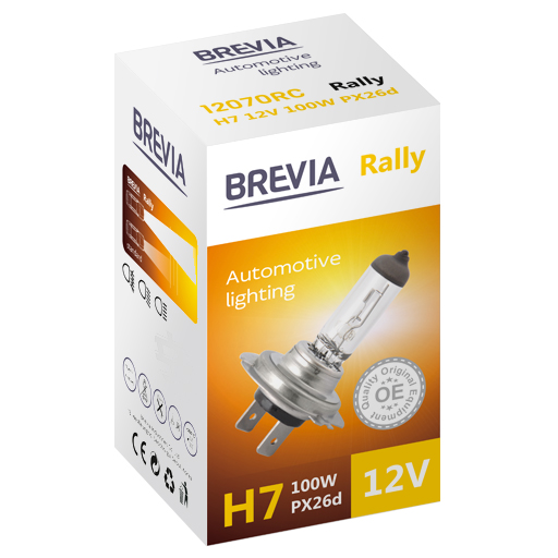 Галогенова лампа Brevia H7 12V 100W PX26d Rally CP image