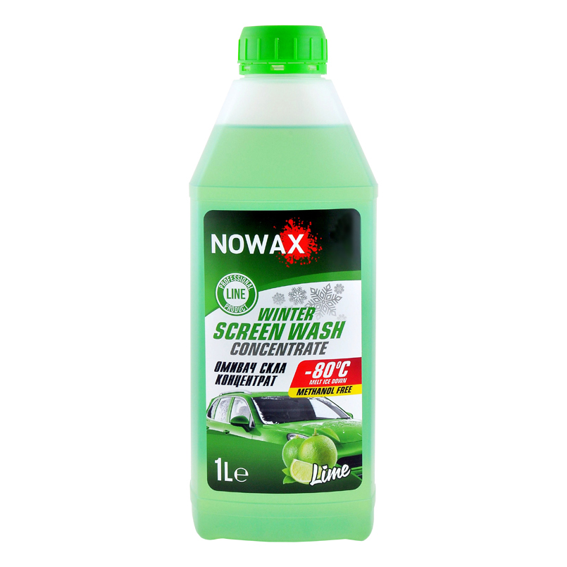 NOWAX WINTER SCREEN WASH CONCENTRATE -80°C Lime 1L image