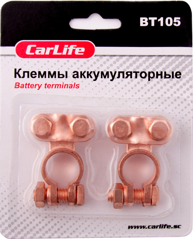 Клеммы АКБ CarLife ВТ105, цинк, медное покрытие image
