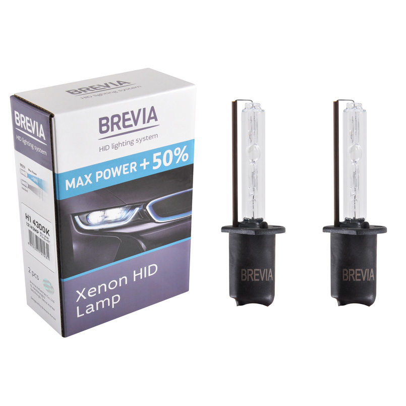 Ксеноновая лампа Brevia H1 +50%, 4300K, 85V, 35W P14.5s KET, 2шт image