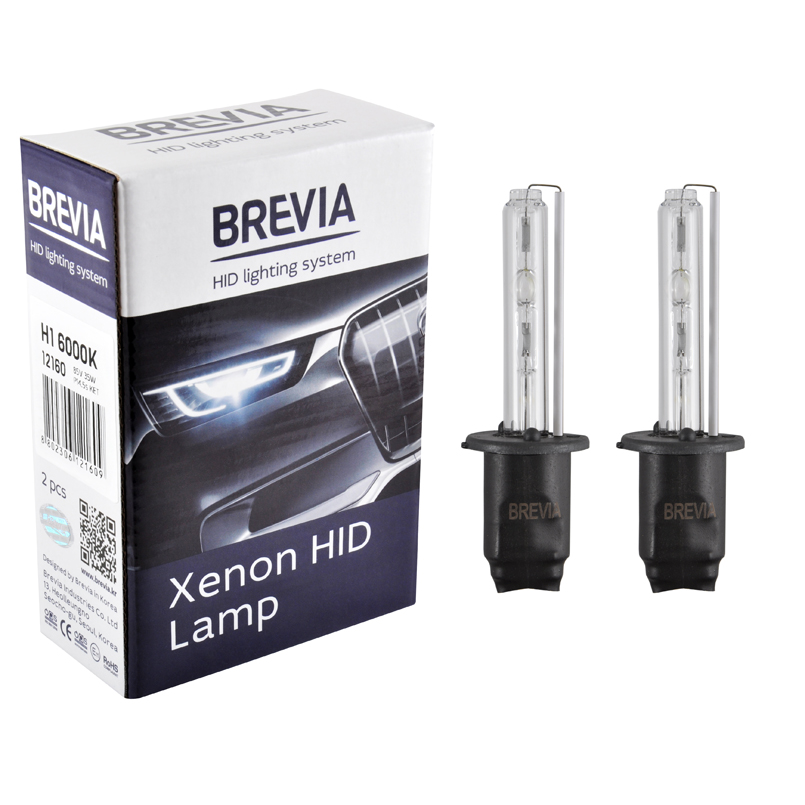 Ксенонова лампа Brevia H1 6000K, 85V, 35W P14.5s KET, 2шт image